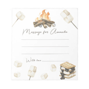 Bloco De Notas S'more Campfire primeiro aniversario Time Capule m