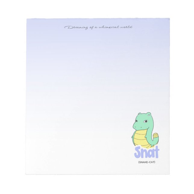 Bloco De Notas Snat (Snake + Cat) Purple Notepad (Frente)