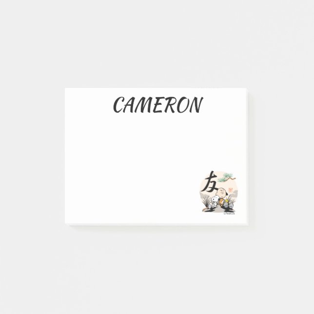 Bloco De Notas Snoopy, Charlie Brown e Woodstock - Amigo (Frente)