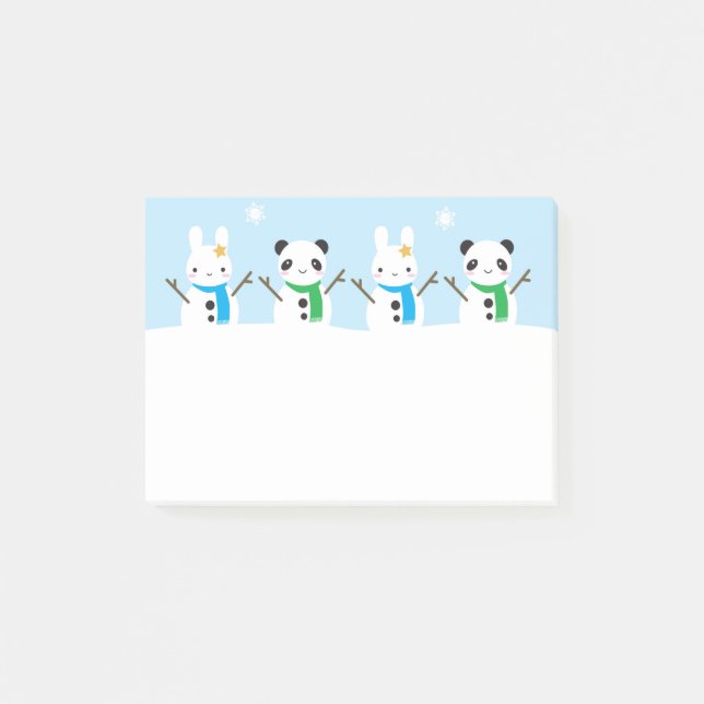 Bloco De Notas Snow Bunny & Snow Panda (Frente)