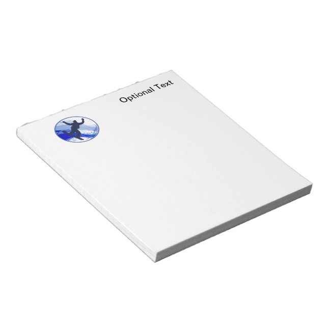 Bloco De Notas Snowboard e Snowflakes (Inclinado)