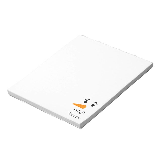 Bloco De Notas Snowman Confusa Face Frosty (Invertido)