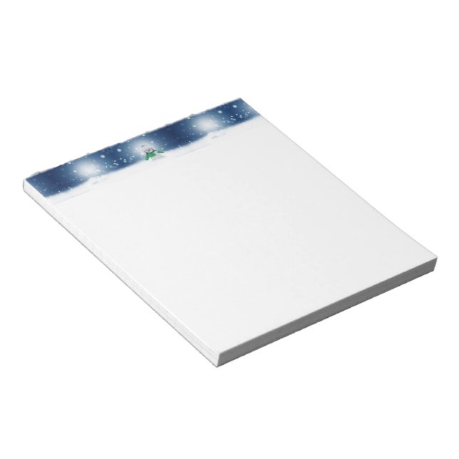 Bloco De Notas Snowman de inverno de Natal SlipperyJoe echarme (Inclinado)