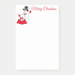 Bloco De Notas Snowman de Natal Posta Notas