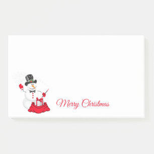 Bloco De Notas Snowman de Natal Posta Notas
