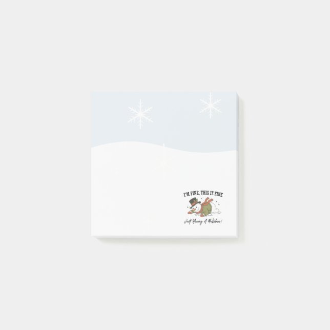 Bloco De Notas Snowman Post It Notes | Christmas Notes (Frente)