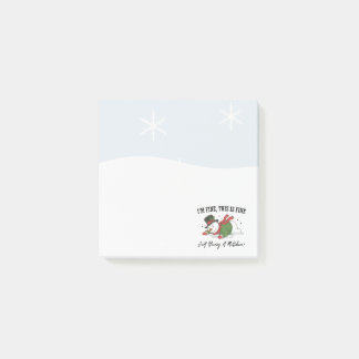 Bloco De Notas Snowman Post It Notes | I'm Fine