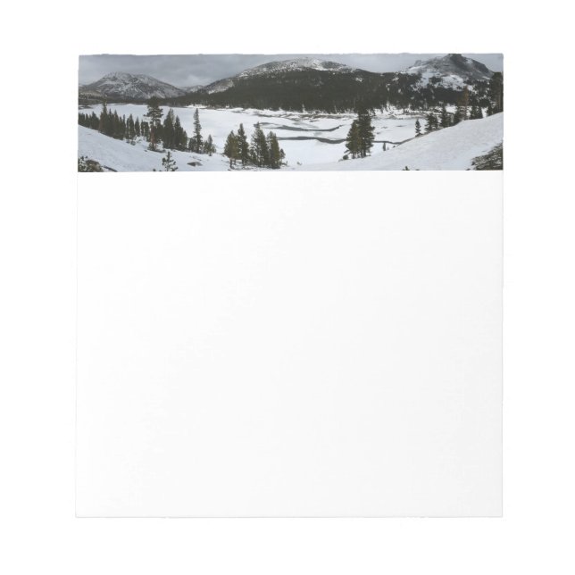 Bloco De Notas Snowy Ellery Lake California - Paisagem de inverno (Frente)