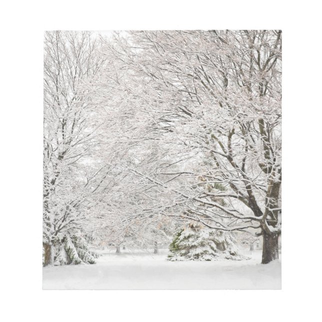 Bloco De Notas Snowy Winter Forest (Frente)