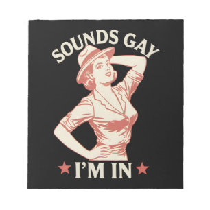 Bloco De Notas Soa Gay, estou em lésbica Cowgirl Howdy LGBTQ