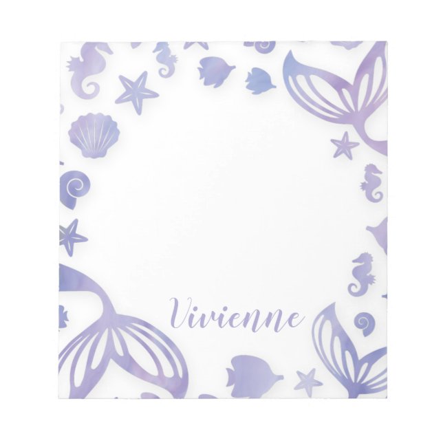 Bloco De Notas Sob o mar Sereia (Frente)