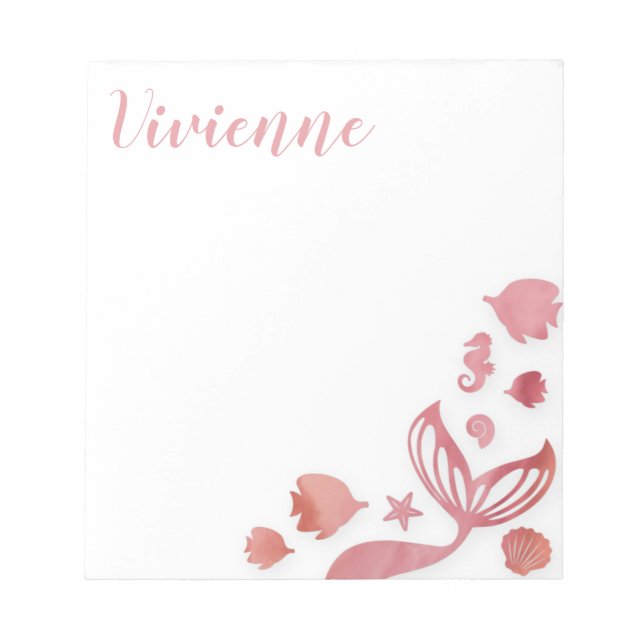 Bloco De Notas Sob o mar Sereia (Frente)