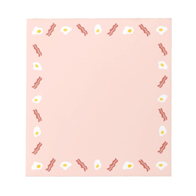 Bloco De Notas Sobre Bacon e Ovos (Frente)