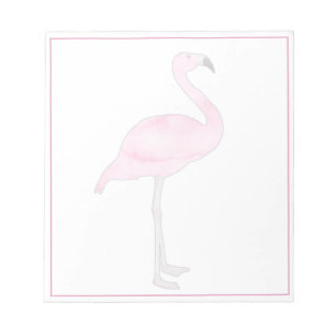 Bloco De Notas Sobreposição Transparente Borda Rosa Flamingo Rosa