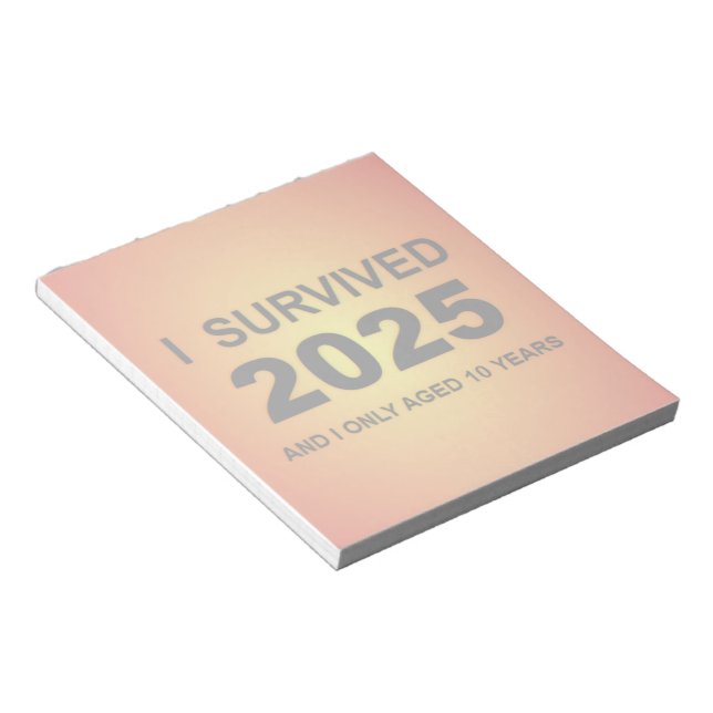 Bloco De Notas Sobrevivi 2025 (Inclinado)