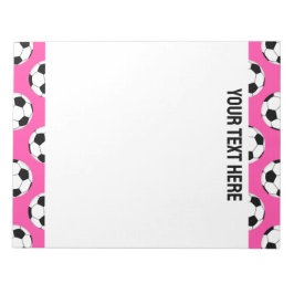 Bloco De Notas Soccer Ball Pattern Pink