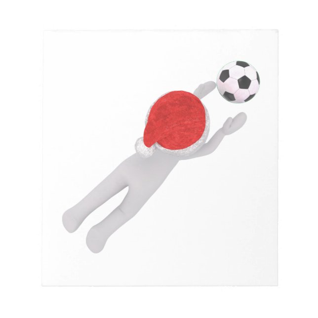 Bloco De Notas soccer santa claus (Frente)