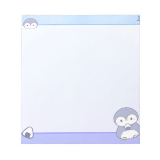 Bloco De Notas Soft Penguin Notepad | Cute Pastel Memo Pad