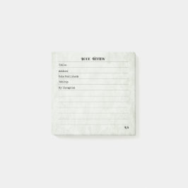 Bloco De Notas Soft Sage Green Simple Modern Monogram