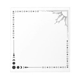 Bloco De Notas sol e lua