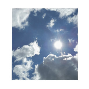 Bloco De Notas sol e nuvens