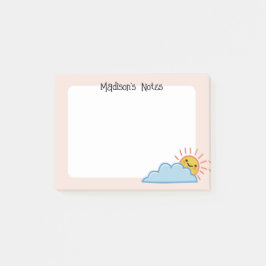 Bloco De Notas Sol E Nuvens Personalizadas