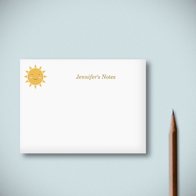 Bloco De Notas Sol giro (Cute Sun Post-it Notes)