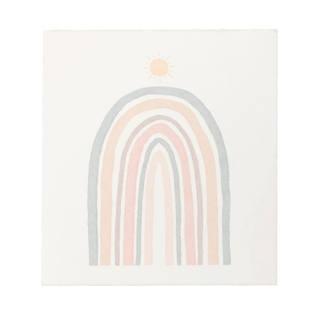 Bloco De Notas Sol Sobre Um Arco-Íris (Frente)