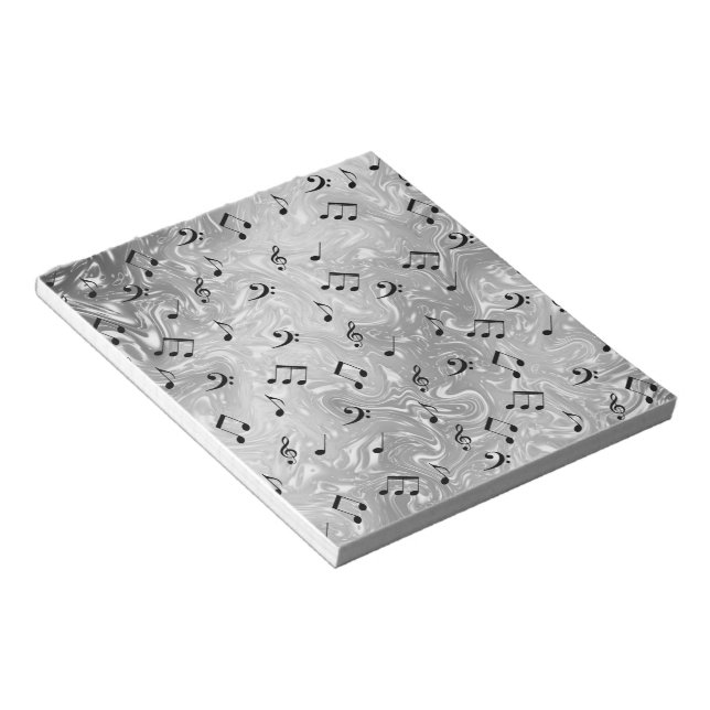 Bloco De Notas som, metal, música, música, sinal, nota, forma, (Inclinado)