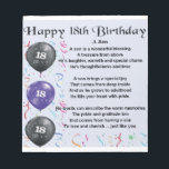 Bloco De Notas Son Poem 18th Birthday Design<br><div class="desc">Um presente de excelente para um filho no seu aniversário de 18 anos</div>