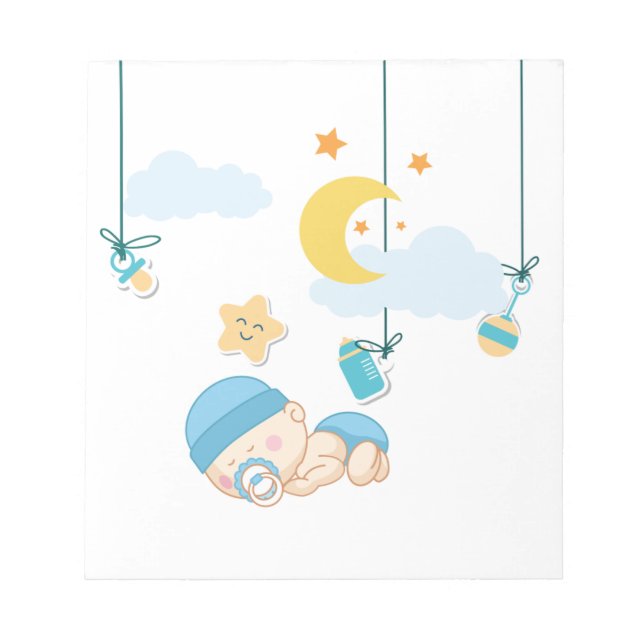 Bloco De Notas Sonhando com um bebê bonito (Frente)
