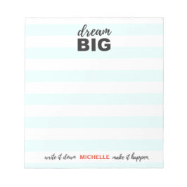 Bloco De Notas Sonhe grande, anote, faça acontecer, costume