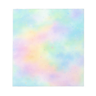 Bloco De Notas Sonho de Aquarela Pastel – Gradiente de Arco-Íris