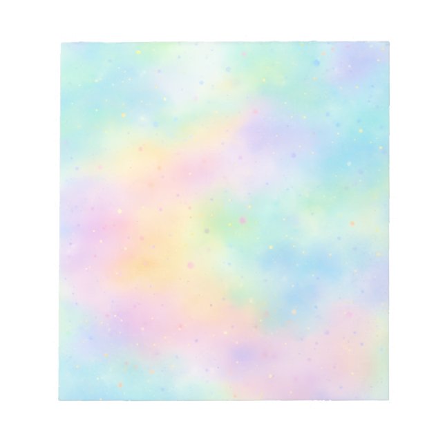 Bloco De Notas Sonho de Aquarela Pastel – Gradiente de Arco-Íris  (Frente)
