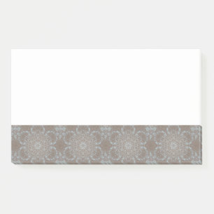 Bloco De Notas Sonho de Neve Fractal Azul Icy