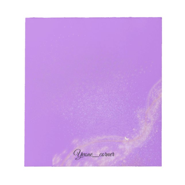 Bloco de Notas Sonho Estrela Fofo Céu Lavanda & Lu (Frente)