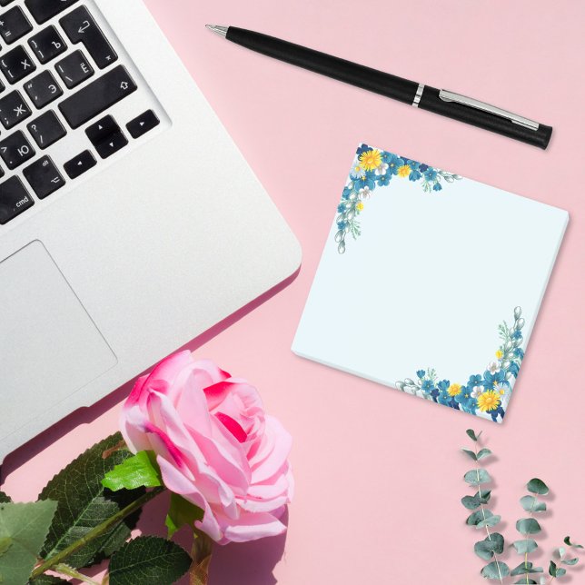 Bloco De Notas Sonho Floral Azul Bebê (Criador carregado)