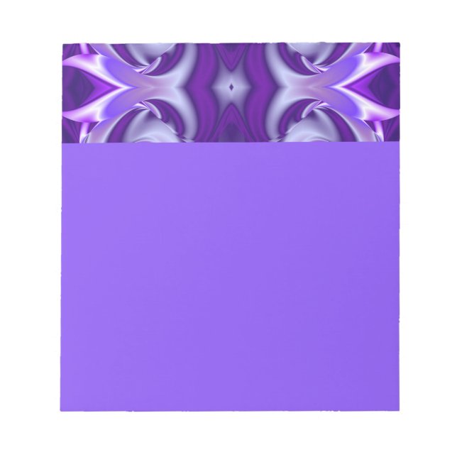 Bloco De Notas Sonhos de Arco-Íris de Flor Roxo (Frente)