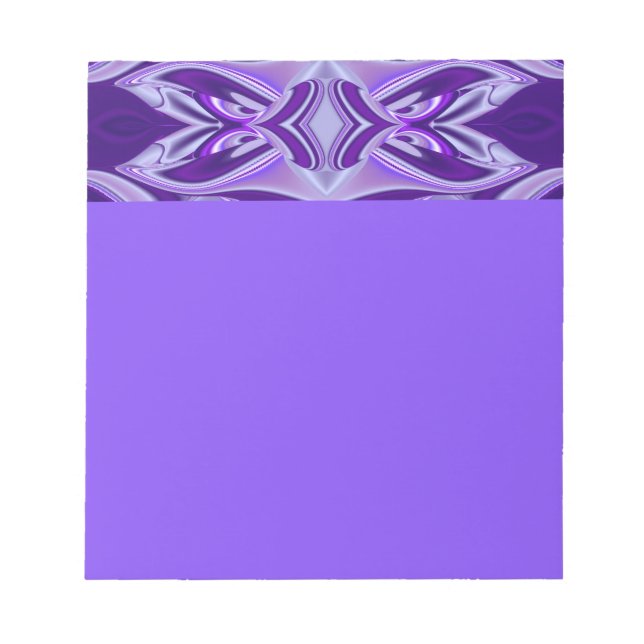 Bloco De Notas Sonhos de Arco-Íris de Flor Roxo (Frente)