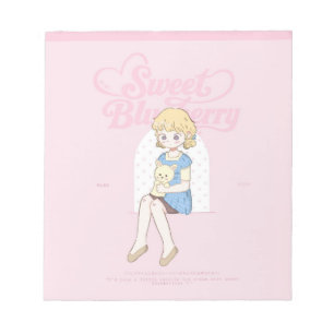 Bloco De Notas Sonhos Doces de Mirtilo ✩°。 ⋆。°✩