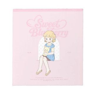 Bloco De Notas Sonhos Doces de Mirtilo ✩°。 ⋆。°✩