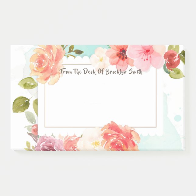 Bloco De Notas Sonhos Florais de Verão (Frente)