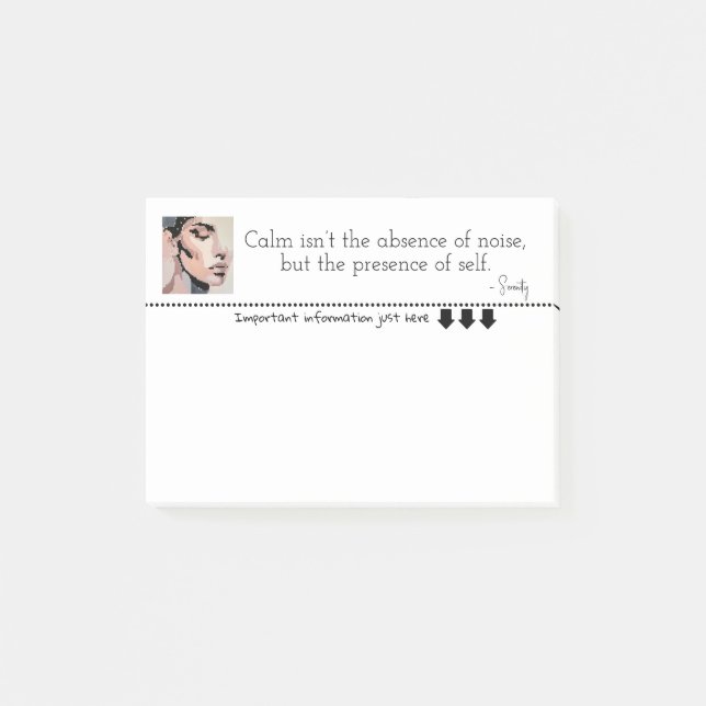 Bloco De Notas Soothing Pixel Portrait in neutral tones  (Frente)