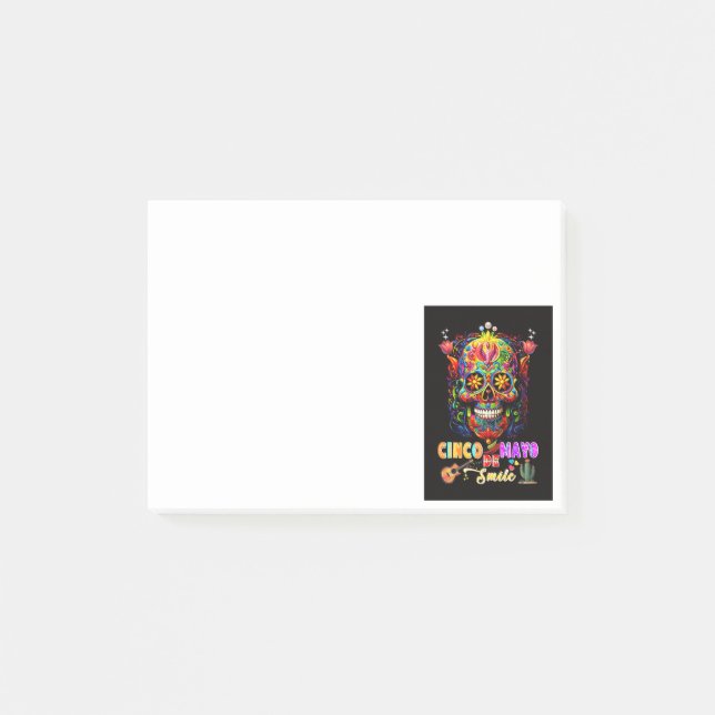 Bloco De Notas Sorriso de Cinco De Mayo (Frente)