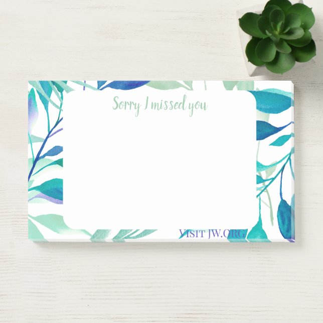 Bloco De Notas Sorry I missed you. Visit Jw.org  (Escritótio)