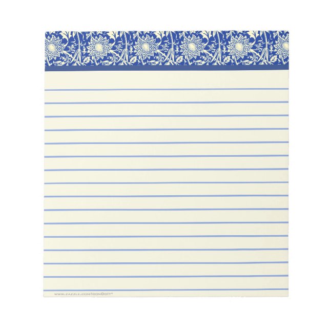 Bloco De Notas Sorta Blue Calico (Lined) (Frente)