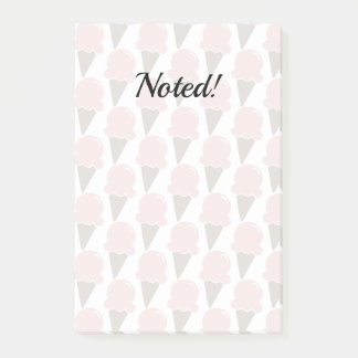 Bloco De Notas Sorvete Esfrega morango rosa