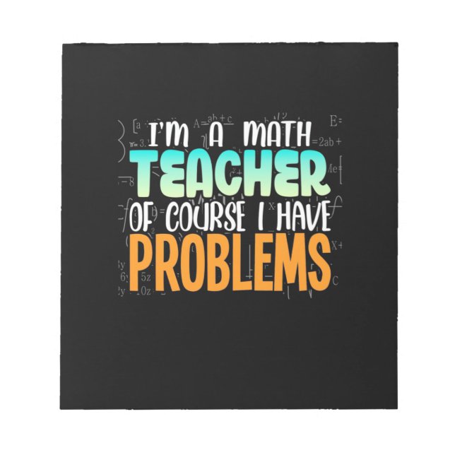 Bloco De Notas Sou Professora De Matemática (Frente)