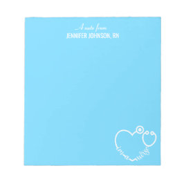 Bloco De Notas Sou um enfermeiro Stethoscope Personalizado Nome E