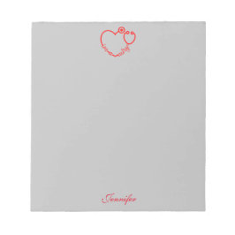 Bloco De Notas Sou um nome personalizado do coração estetoscópio 